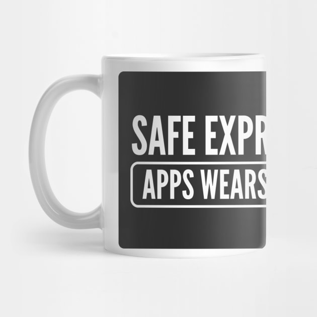 Secure Coding Safe Express Apps Wears Helmet Black Background by FSEstyle